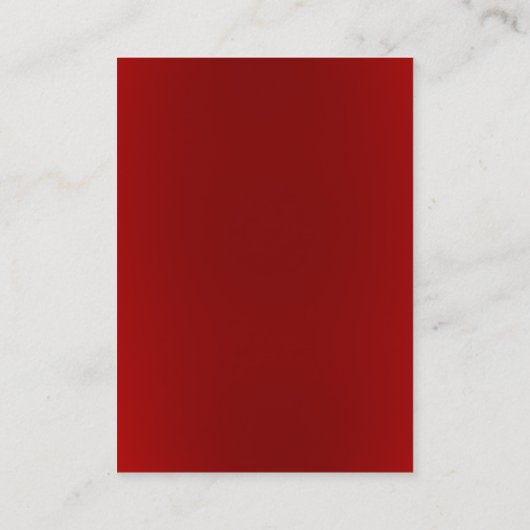 Trendy chubby modern rood zwart visitekaartje (Achterkant)