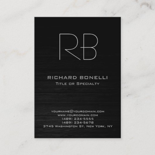 Trendy chubby modern wood background visitekaartje (Voorkant)