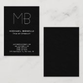 Trendy chubby modern zwart grijs visitekaartje (Voorkant / Achterkant)