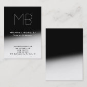 Trendy chubby modern zwart grijs visitekaartje (Voorkant / Achterkant)