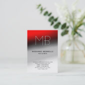 Trendy chubby red grijs, uniek visitekaartje (Staand voorkant)