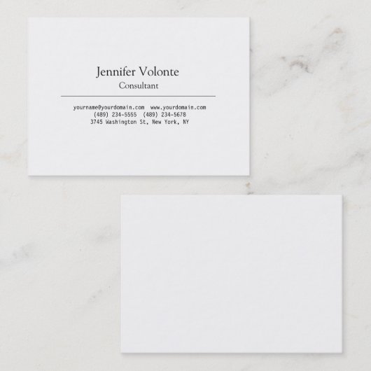 Trendy Chubby Stylish Black & White Visitekaartje (Voorkant / Achterkant)