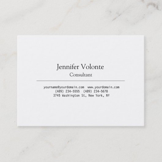 Trendy Chubby Stylish Black & White Visitekaartje (Voorkant)