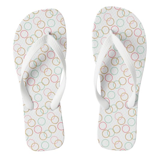 Trendy Circle Pattern Paar van Teenslippers (Voetbed)