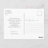 Trendy cirkel paar foto bruiloft dank u briefkaart (Achterkant)