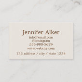 Trendy cirkels pampas en Boho Handmade Jewelry Visitekaartje (Achterkant)