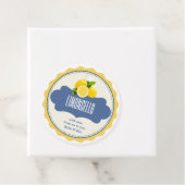 Trendy Citroenen Thuisgemaakte Limoncello Fleslabe Bedankjes Labels (In situ)