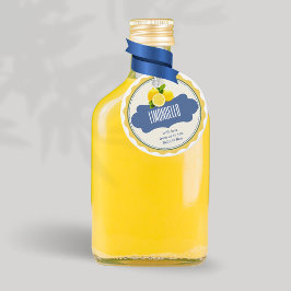 Trendy Citroenen Thuisgemaakte Limoncello Flessenl Bedankjes Labels