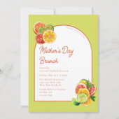 Trendy citroenschijfjes Chic Arch Moederdag Brunch Kaart (Voorkant)