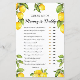 Trendy Citrus Lemon Mam of Dad Game