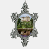 Trendy Clan Sutherland Schotse kasteel Foto Tin Sneeuwvlok Ornament (Links)
