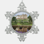 Trendy Clan Sutherland Schotse kasteel Foto Tin Sneeuwvlok Ornament (Voorkant)