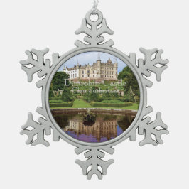 Trendy Clan Sutherland Schotse kasteel Foto Tin Sneeuwvlok Ornament