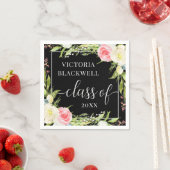 Trendy Class of 2022 Floral Afstuderen Servet (Insitu)