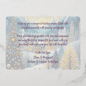 Trendy Classic Artistic Winter Wonderland Art Gold Folie Feestdagenkaart (Achterkant)