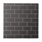 Trendy Classic Black Subway Ceramic Tile Tegeltje (Voorkant)