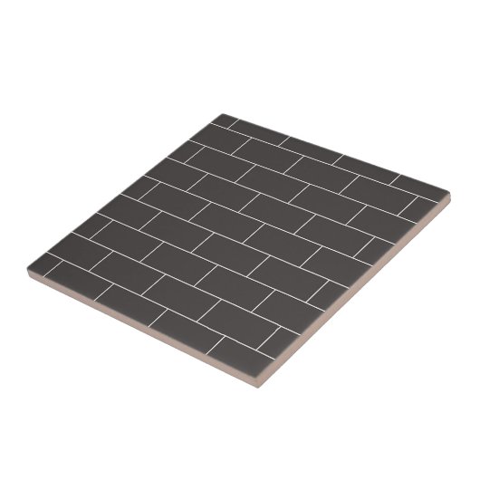 Trendy Classic Black Subway Ceramic Tile Tegeltje (Zijkant)