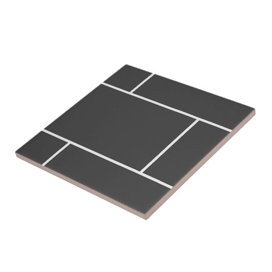 Trendy Classic Black Subway Ceramic Tile Tegeltje (Zijkant)