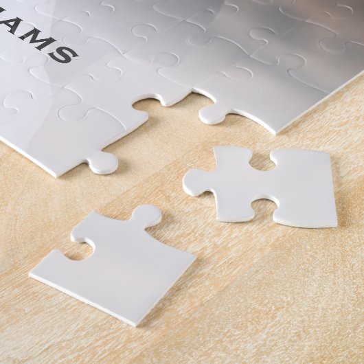 Trendy Classic Bride and Groom Wedding Photo Legpuzzel (Zijkant)