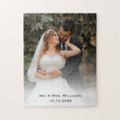 Trendy Classic Bride and Groom Wedding Photo Legpuzzel (Verticaal)