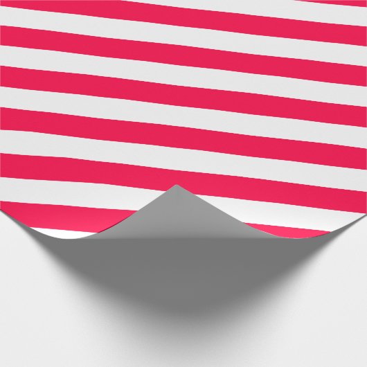 Trendy Classic Christmas Red White Stripe Sjabloon Cadeaupapier (Hoek)