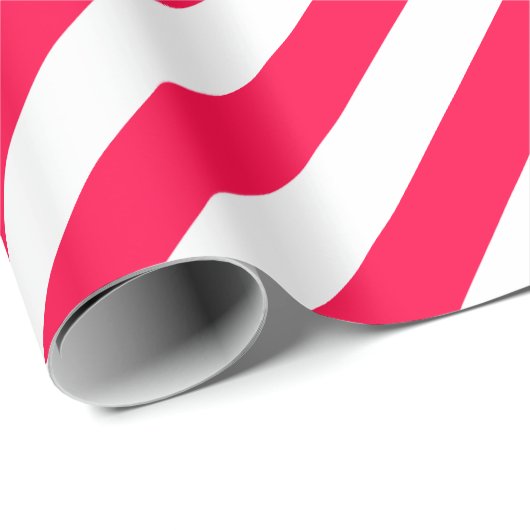 Trendy Classic Christmas Red White Stripe Sjabloon Cadeaupapier (Rol Hoek)