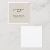 Trendy Classic Look Professioneel Nostalgisch Ontw Vierkante Visitekaartje (Voorkant / Achterkant)