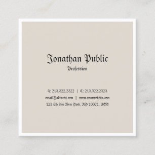 Trendy Classic Look Professioneel Nostalgisch Ontw Vierkante Visitekaartje