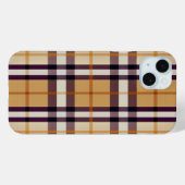 Trendy Classic Plaid Paarse en Beige Case-Mate iPhone Case (Achterkant (horizontaal))