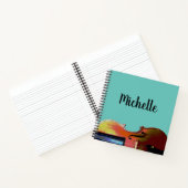 Trendy Classical Music Violin Orchestra Blauwgroen Notitieboek (Binnen)