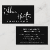 Trendy Classy elegante eenvoudige weddingplanner Visitekaartje (Voorkant / Achterkant)