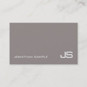 Trendy Classy Monogram Plain Modern Design Luxury Visitekaartje (Voorkant)