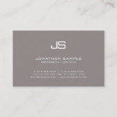 Trendy Classy Monogram Plain Modern Design Luxury Visitekaartje (Achterkant)