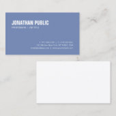 Trendy Clean Creative Design Blue White Luxe Visitekaartje (Voorkant / Achterkant)