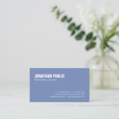 Trendy Clean Creative Design Blue White Luxe Visitekaartje (Staand voorkant)