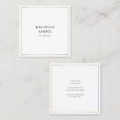 Trendy Clean Design Elegant Gold Kijk Professional Vierkante Visitekaartje (Voorkant / Achterkant)