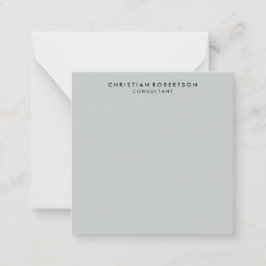 Trendy Clean Eenvoudige Grijze Consultant Business Notitiekaartje