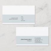 Trendy Clean Elegant Afspraakherinnering Plain Afsprakenkaartje (Voorkant / Achterkant)