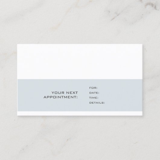 Trendy Clean Elegant Afspraakherinnering Plain Afsprakenkaartje (Voorkant)