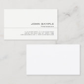 Trendy Clean Professional Creatief Elegant Wit Visitekaartje (Voorkant / Achterkant)