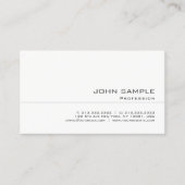 Trendy Clean Professional Creatief Elegant Wit Visitekaartje (Voorkant)