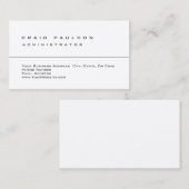 Trendy Clean Simple Stylish Plain Visitekaartje (Voorkant / Achterkant)