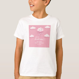 Trendy cloud negen roze sky girl baby shower t-shirt