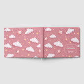Trendy Cloud Theme Dusty Pink Baby shower Gastenboek (Volledig)