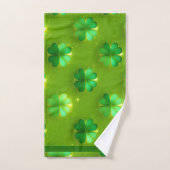 Trendy Clover 4 Lijsten Groen Collectie Bad Handdoek (Handdoek)
