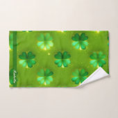 Trendy Clover 4 Lijsten Groen Collectie Bad Handdoek (Handdoek)