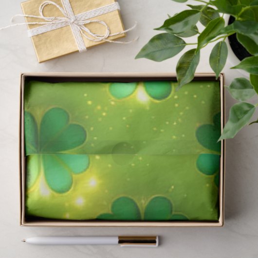 Trendy Clover 4 Lijsten Groen Collectie Tissuepapier (Geschenk)