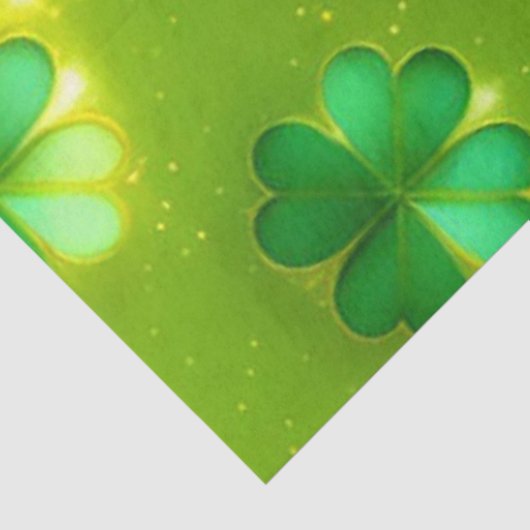 Trendy Clover 4 Lijsten Groen Collectie Tissuepapier (Detail)