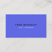 Trendy Cobalt Blue Modern Minimal Simple Stylish Visitekaartje (Voorkant)