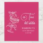 Trendy Cocktail A Tini Bit Older 30th Birthday Wijn Etiket (Enkel label)